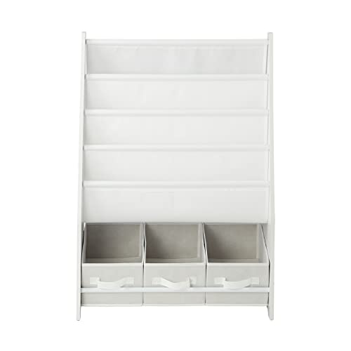 Kids Bookshelf Toy Storage 4 Tier with 3 Drawers