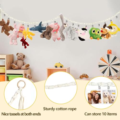 Stuffed Animal Storage Chain, 2 Metres, 20 Metal Clips