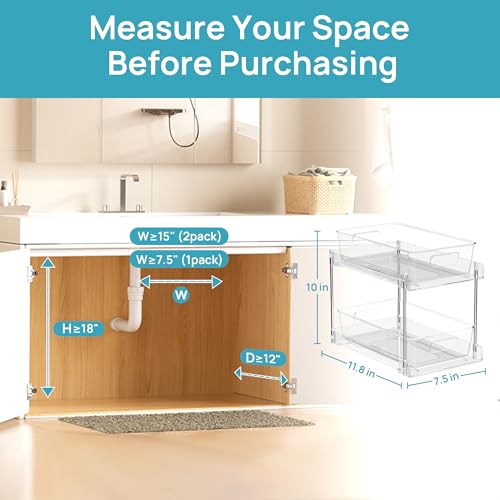 4 Pack Bathroom Organiser