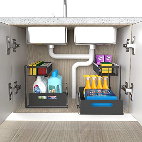 Under Sink Storage & Organisation 2 Tier Cabinet Organiser