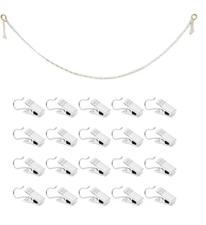 Stuffed Animal Storage Chain, 2 Metres, 20 Metal Clips