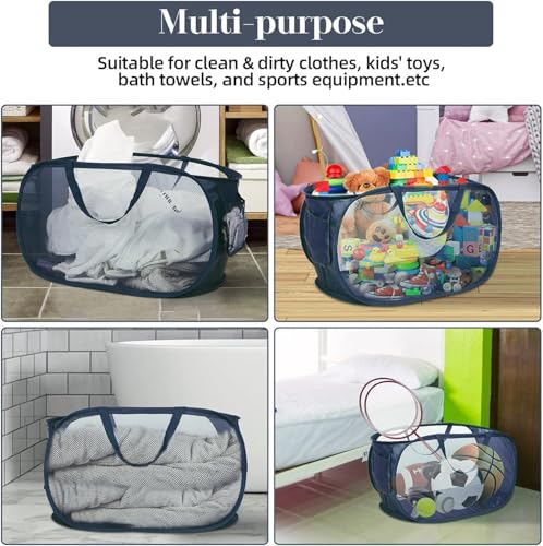 2 Pack Laundry Basket, Pop Up Laundry Hamper