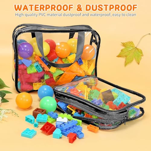 9 Pcs Toy Storage Bags Clear PVC