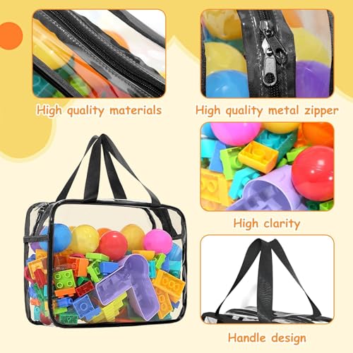 9 Pcs Toy Storage Bags Clear PVC
