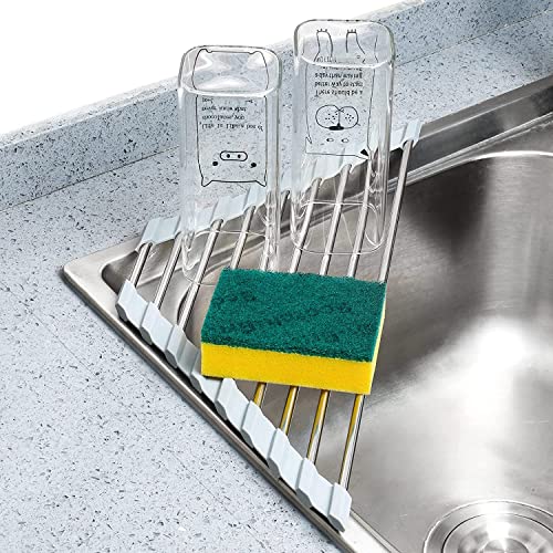 Roll-Up Dish Drying Rack for Sink Corner