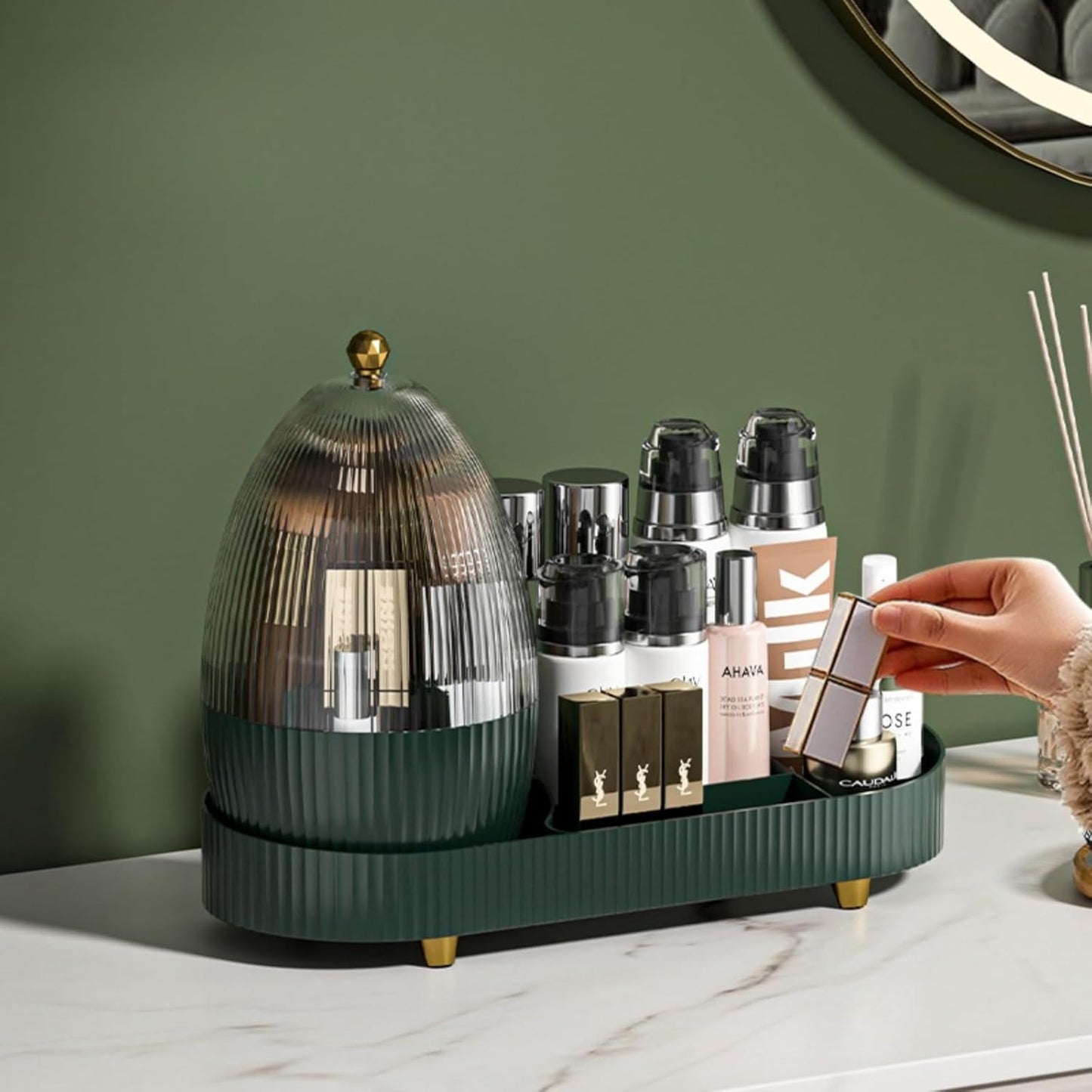 360° Rotating Makeup Brushes & Make Up Organiser