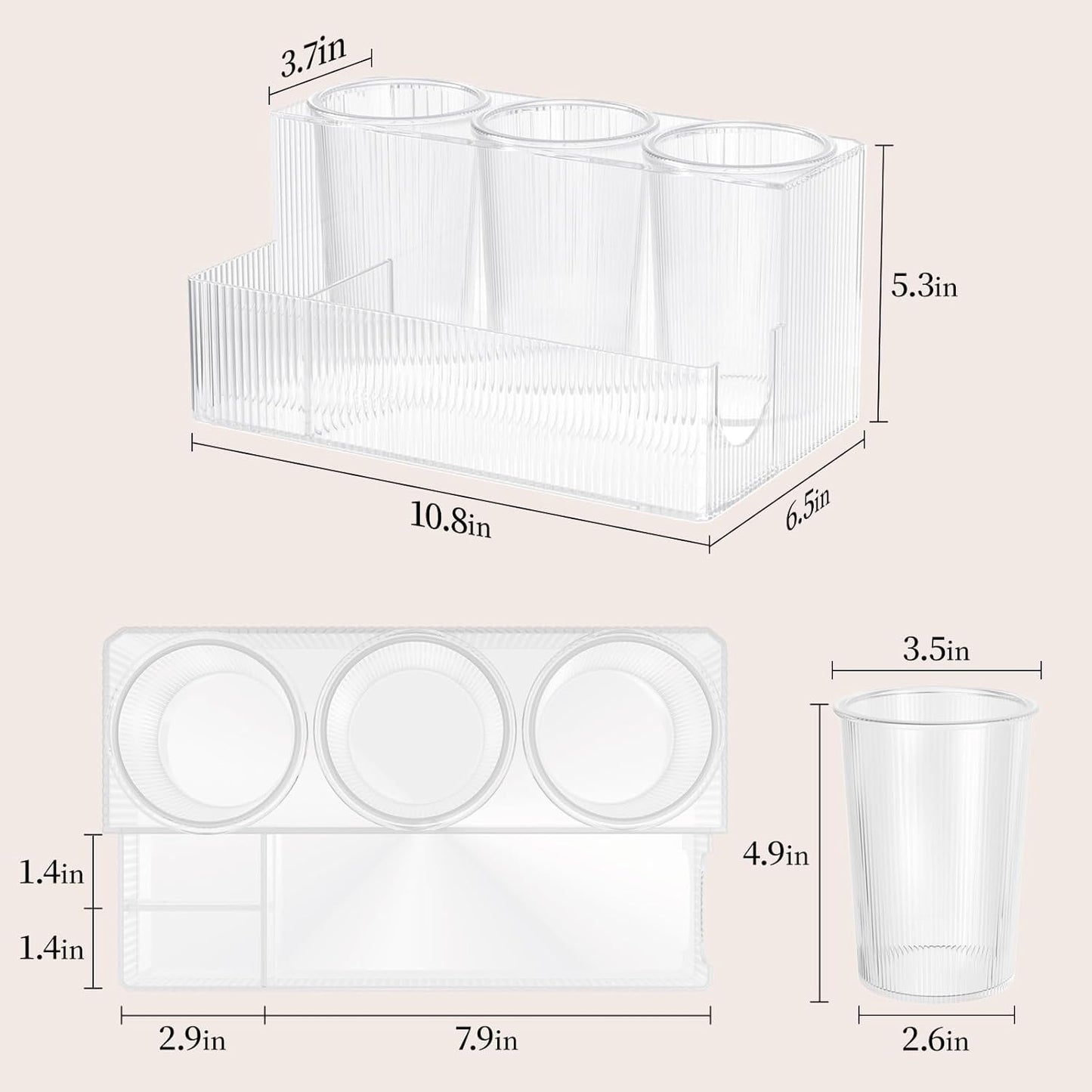Acrylic Cosmetic Clear Makeup Organiser with Drawer