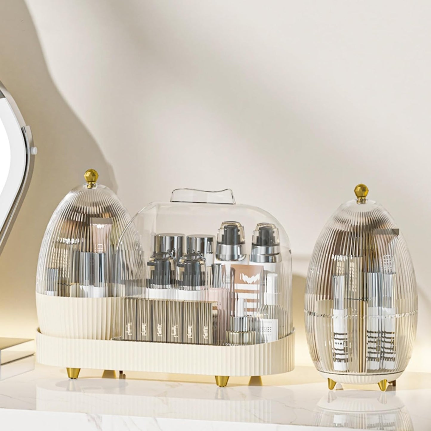 360° Rotating Makeup Brushes & Make Up Organiser