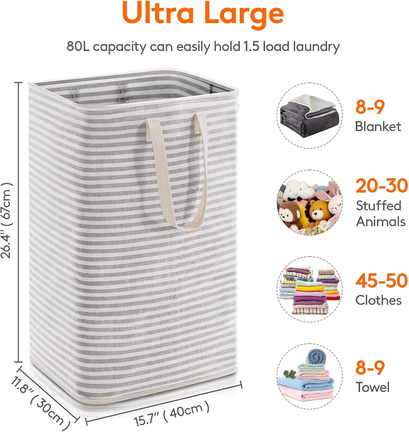 Laundry Hamper Large Collapsible Laundry Baskets