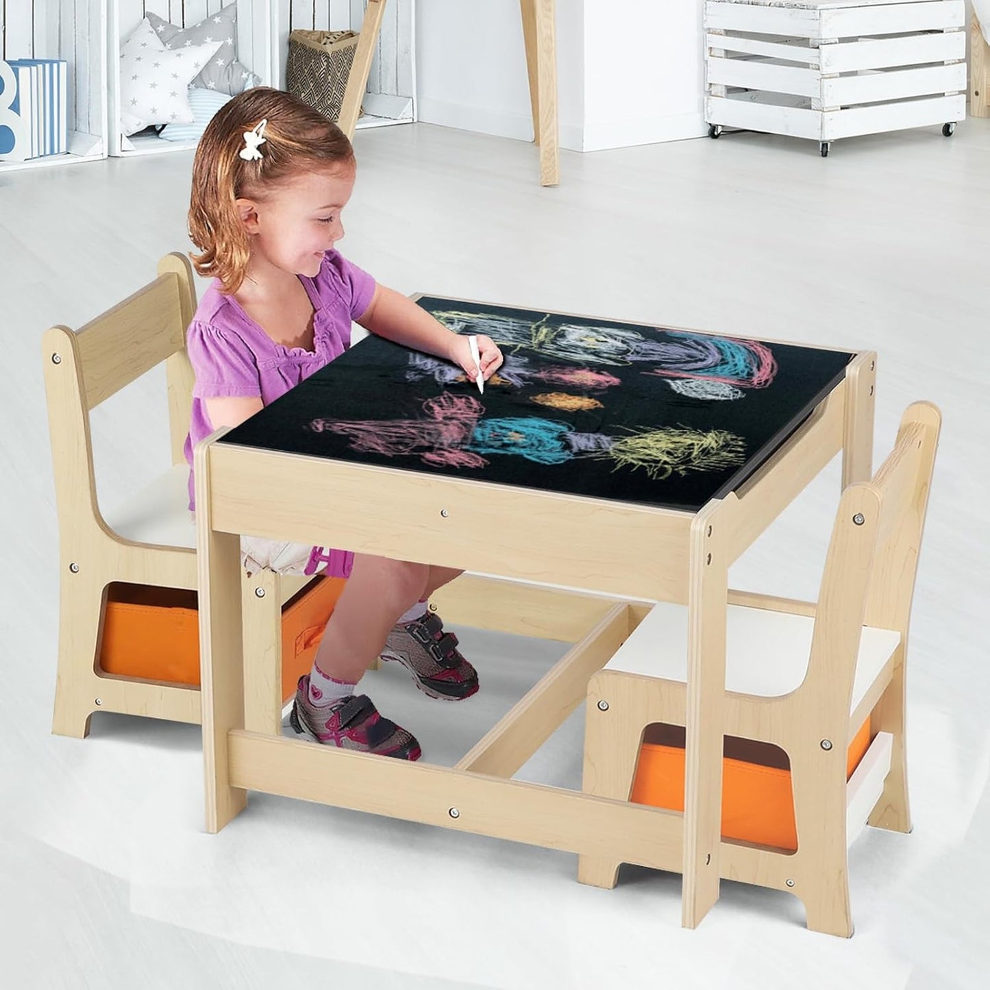 Kids Table With Storage
