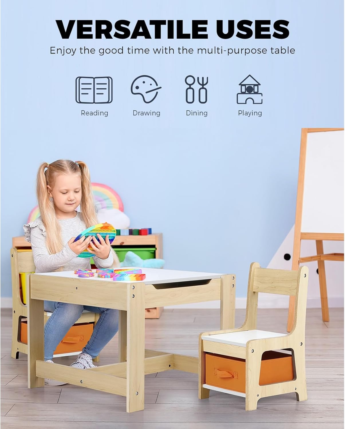 Kids Table With Storage