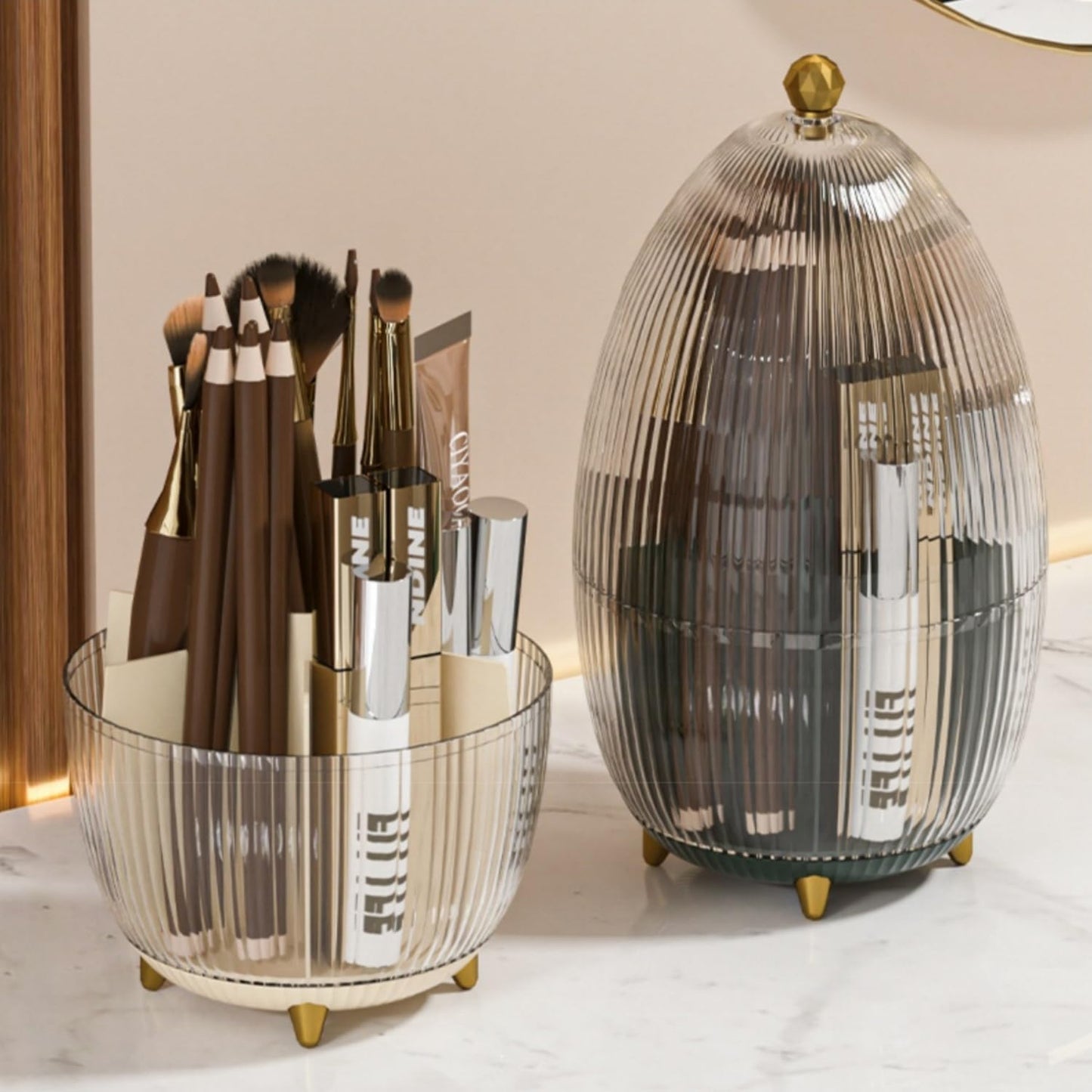360° Rotating Makeup Brushes & Make Up Organiser