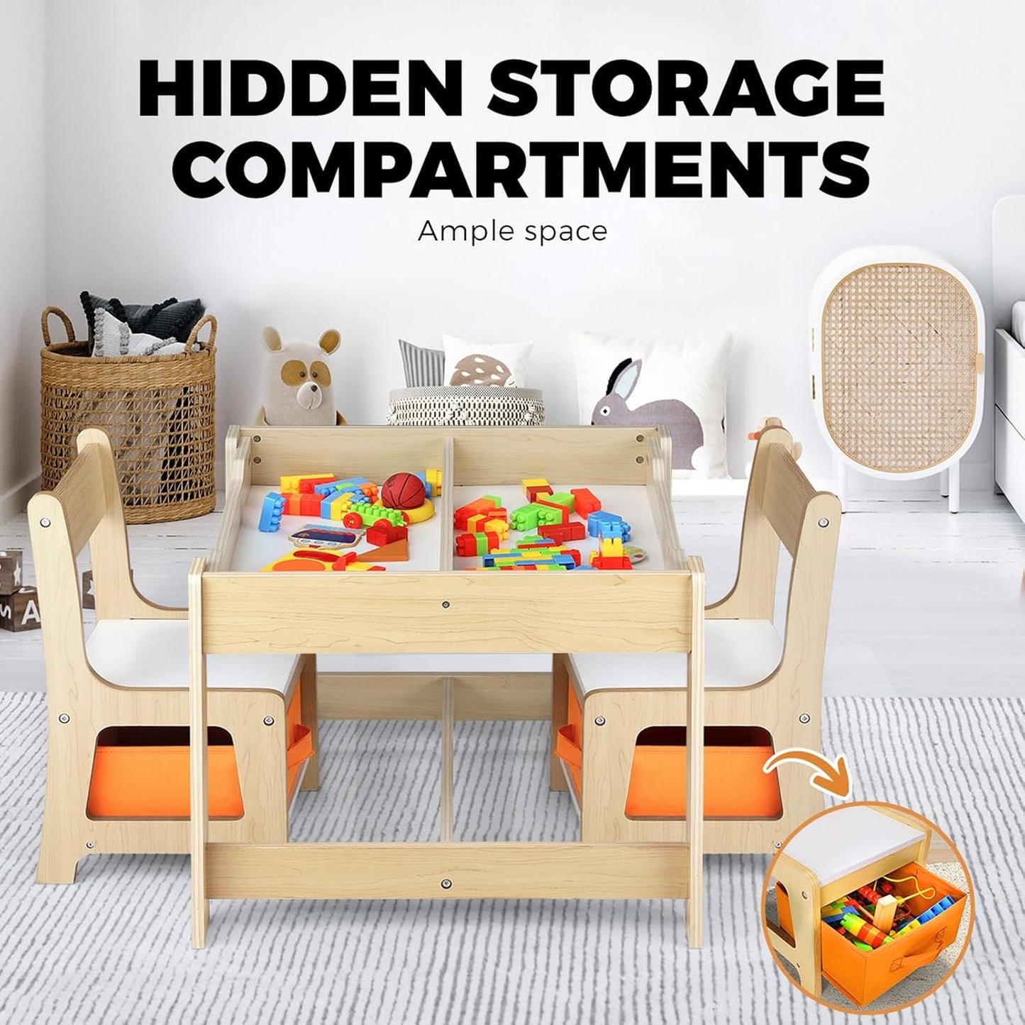 Kids Table With Storage