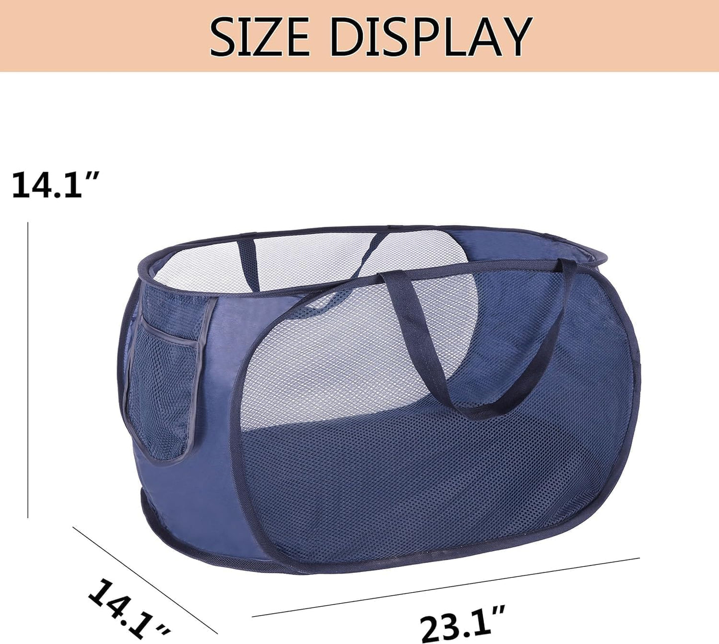 2 Pack Laundry Basket, Pop Up Laundry Hamper