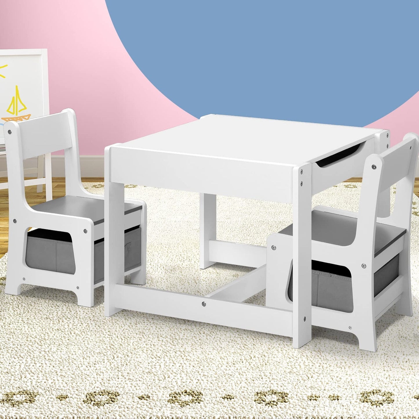 Kids Table With Storage