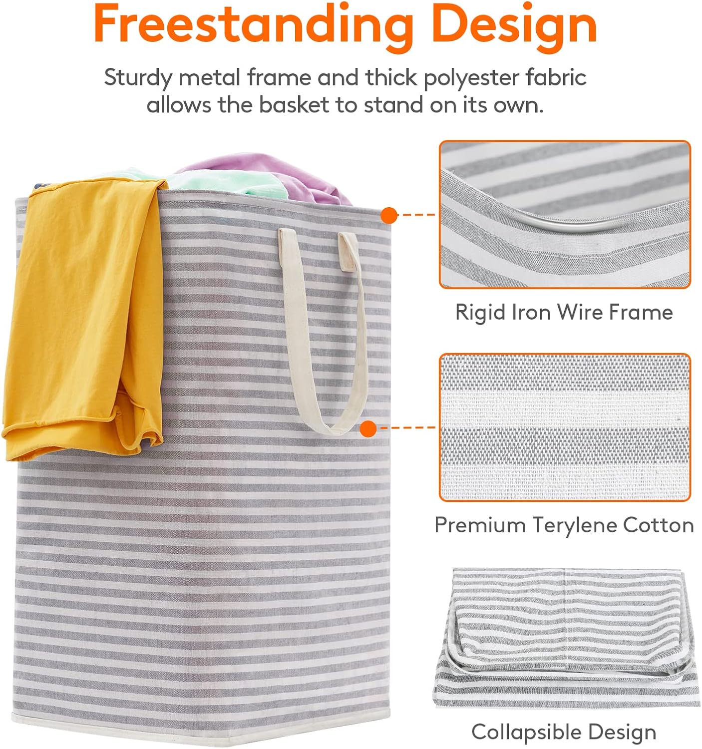 Laundry Hamper Large Collapsible Laundry Baskets