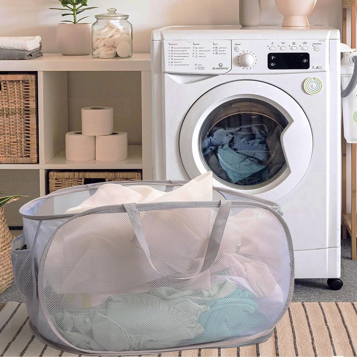 2 Pack Laundry Basket, Pop Up Laundry Hamper