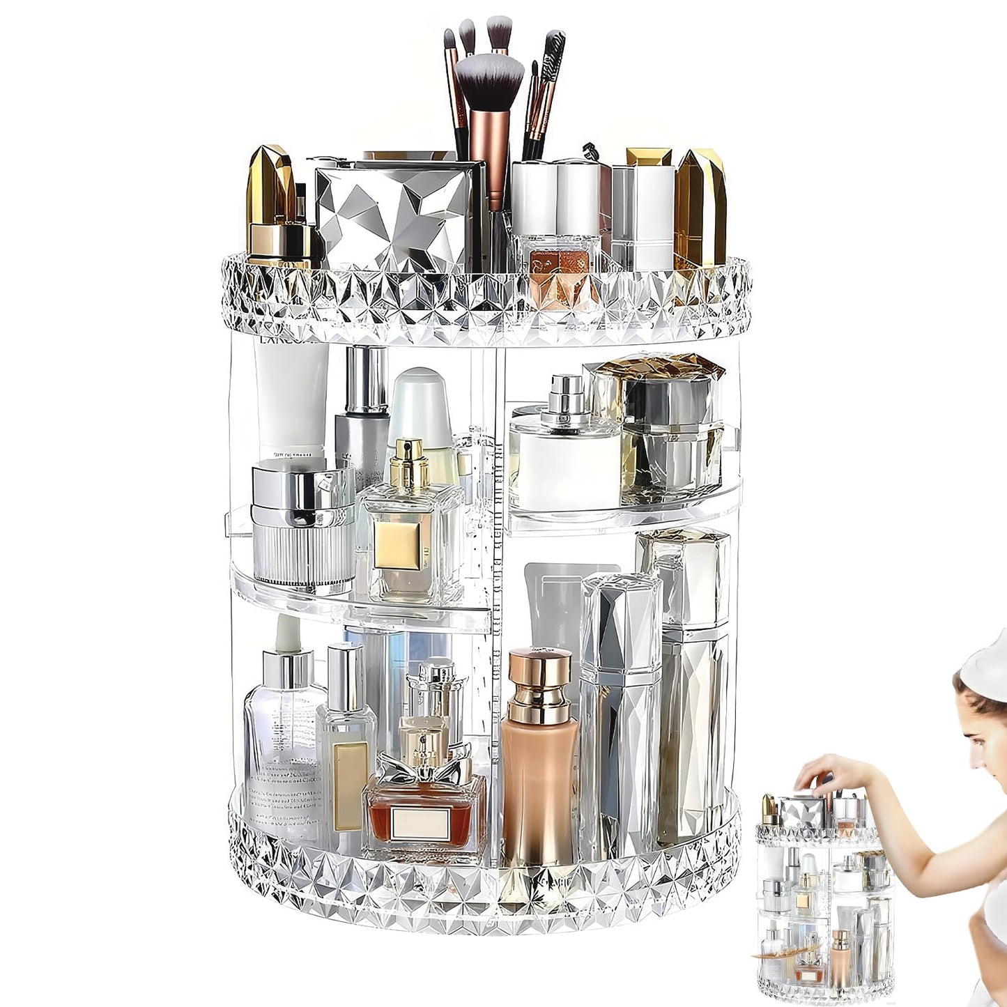 360° Rotating Makeup Organiser