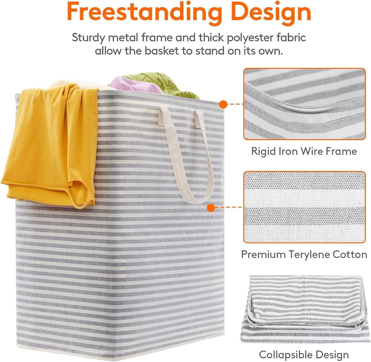 Laundry Hamper Large Collapsible Laundry Baskets