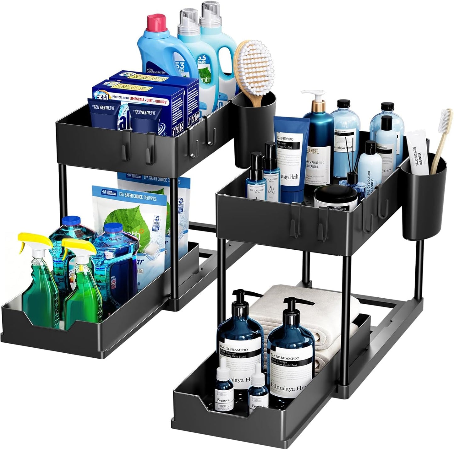 Under Sink Organisers and Storage Pull Out Sliding Drawer