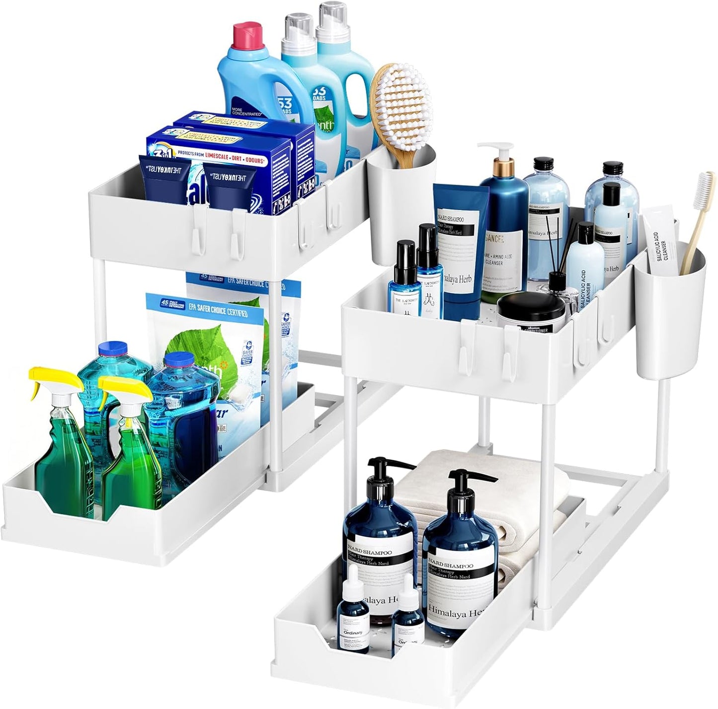 Under Sink Organisers and Storage Pull Out Sliding Drawer
