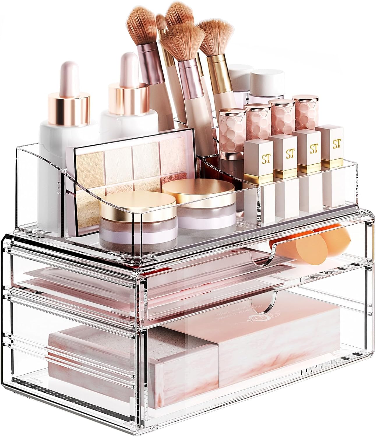 Acrylic Cosmetic Clear Makeup Organiser with Drawer