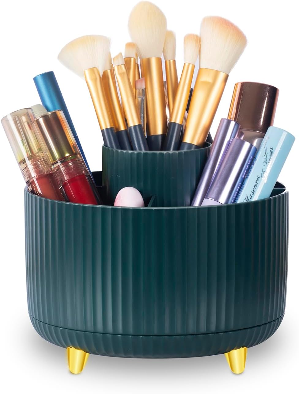 360° Rotating Makeup Brushes & Make Up Organiser
