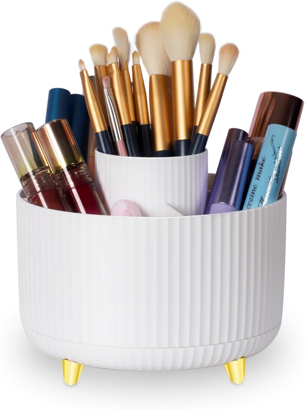 360° Rotating Makeup Brushes & Make Up Organiser
