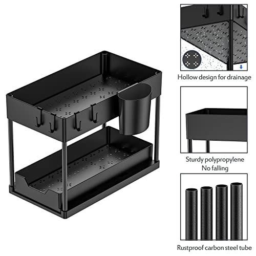 Under Sink Organisers and Storage Pull Out Sliding Drawer