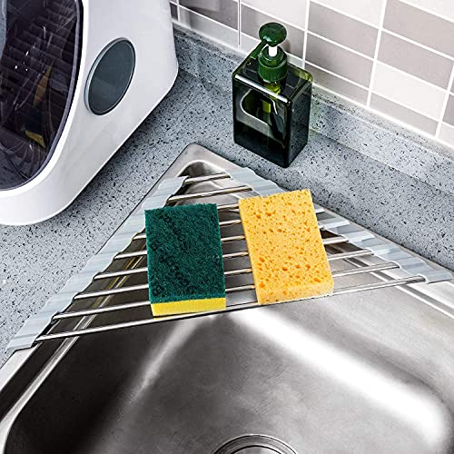 Roll-Up Dish Drying Rack for Sink Corner