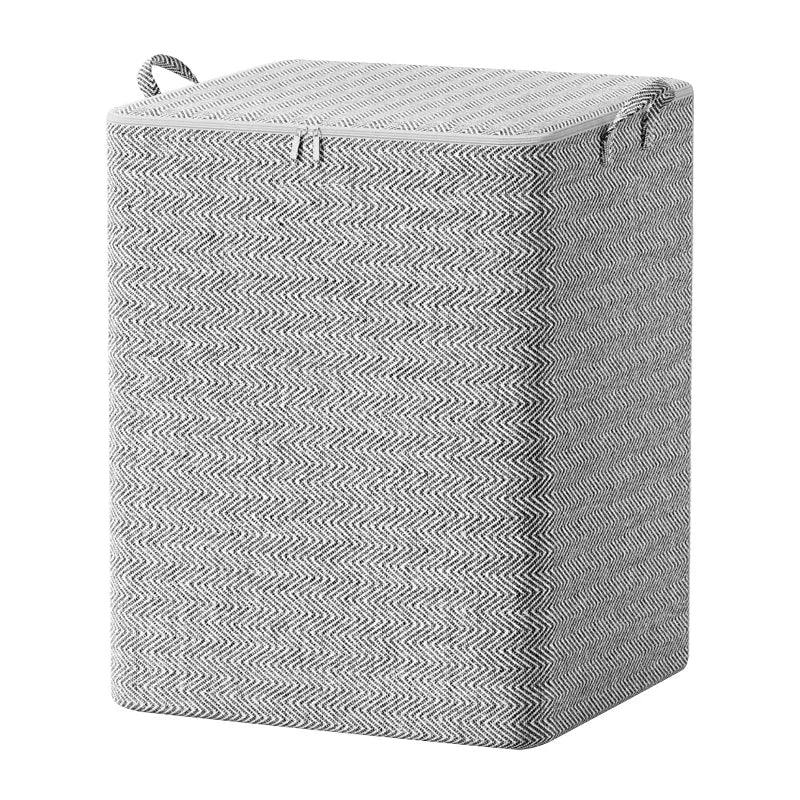 Foldable Blanket Storage Bags Non-woven with Lids and Handle