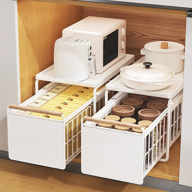 2 Tier Multi-purpose Under Sink Cabinet Organizers and Storage Shelf