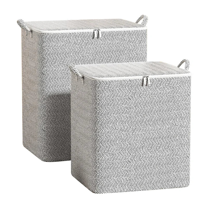 Foldable Blanket Storage Bags Non-woven with Lids and Handle