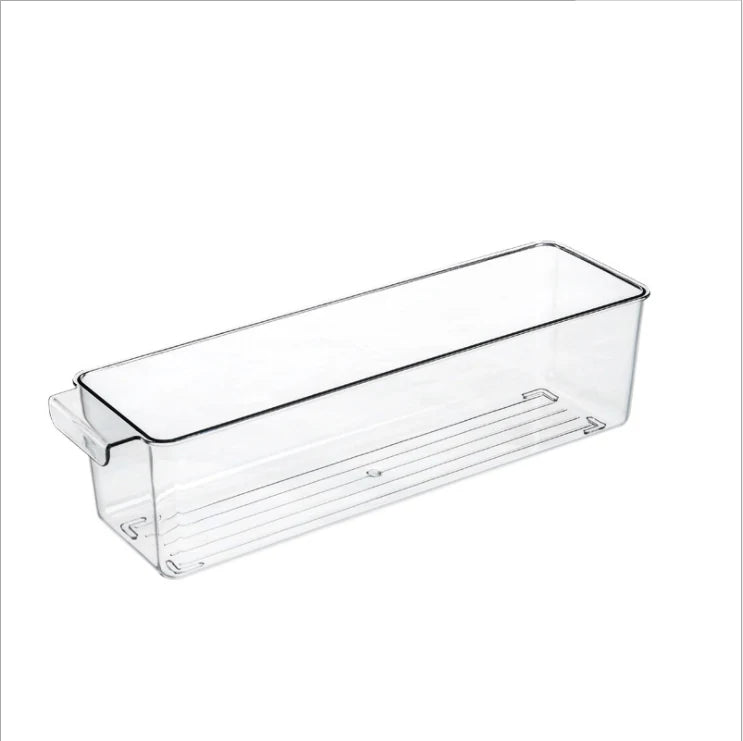 PET Clear Plastic Cupboard Storage Box 1.5L Capacity Kitchen Organizer