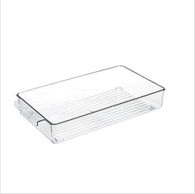 PET Clear Plastic Cupboard Storage Box 1.5L Capacity Kitchen Organizer